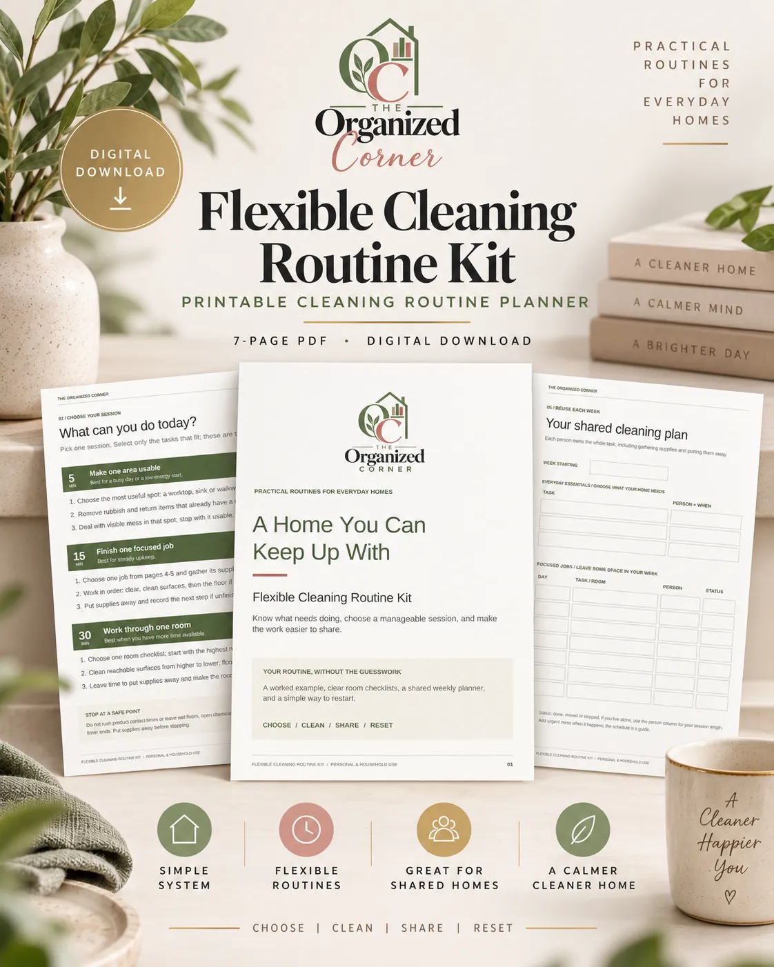 printable cleaning routine planner