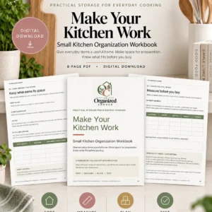 small kitchen organization workbook