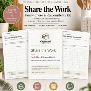printable family chore chart