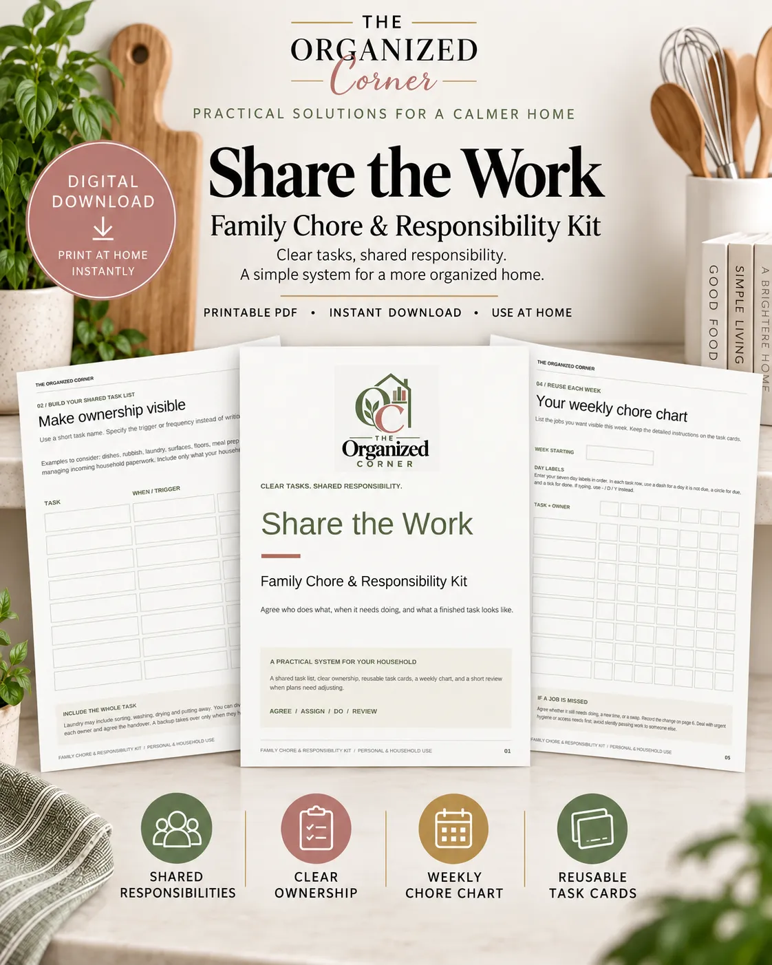 printable family chore chart