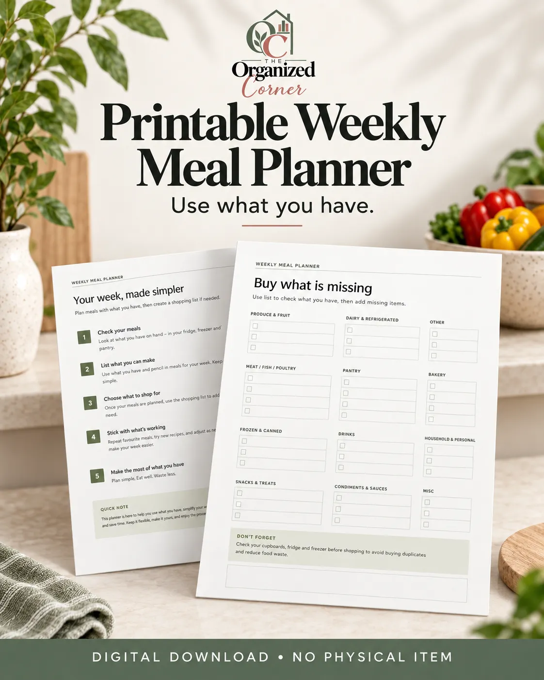 printable weekly meal planner