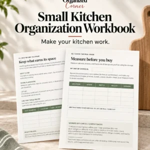 small kitchen organization workbook