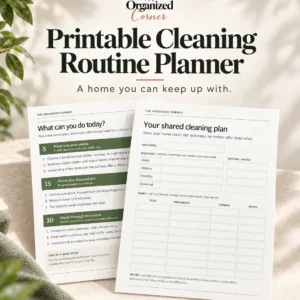 printable cleaning routine planner