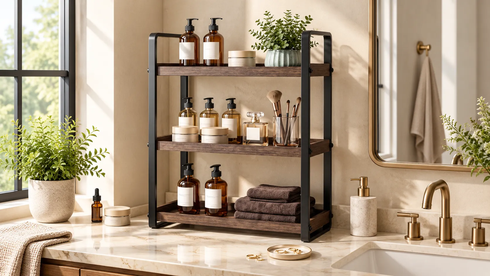 Bathroom Counter Organizer That Creates More Vanity Space