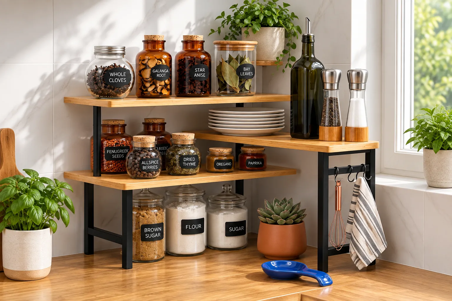 3-Tier Countertop Organizer Ideas for Small Kitchens