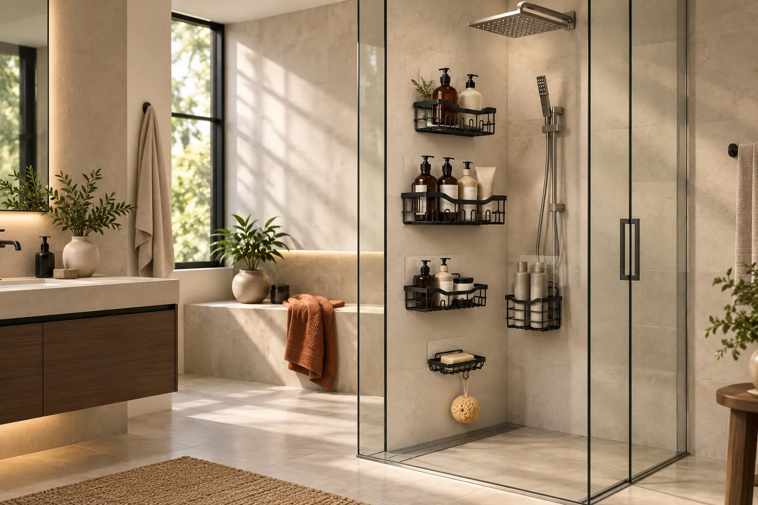 The Shower Organizer That Gives Every Bottle a Place