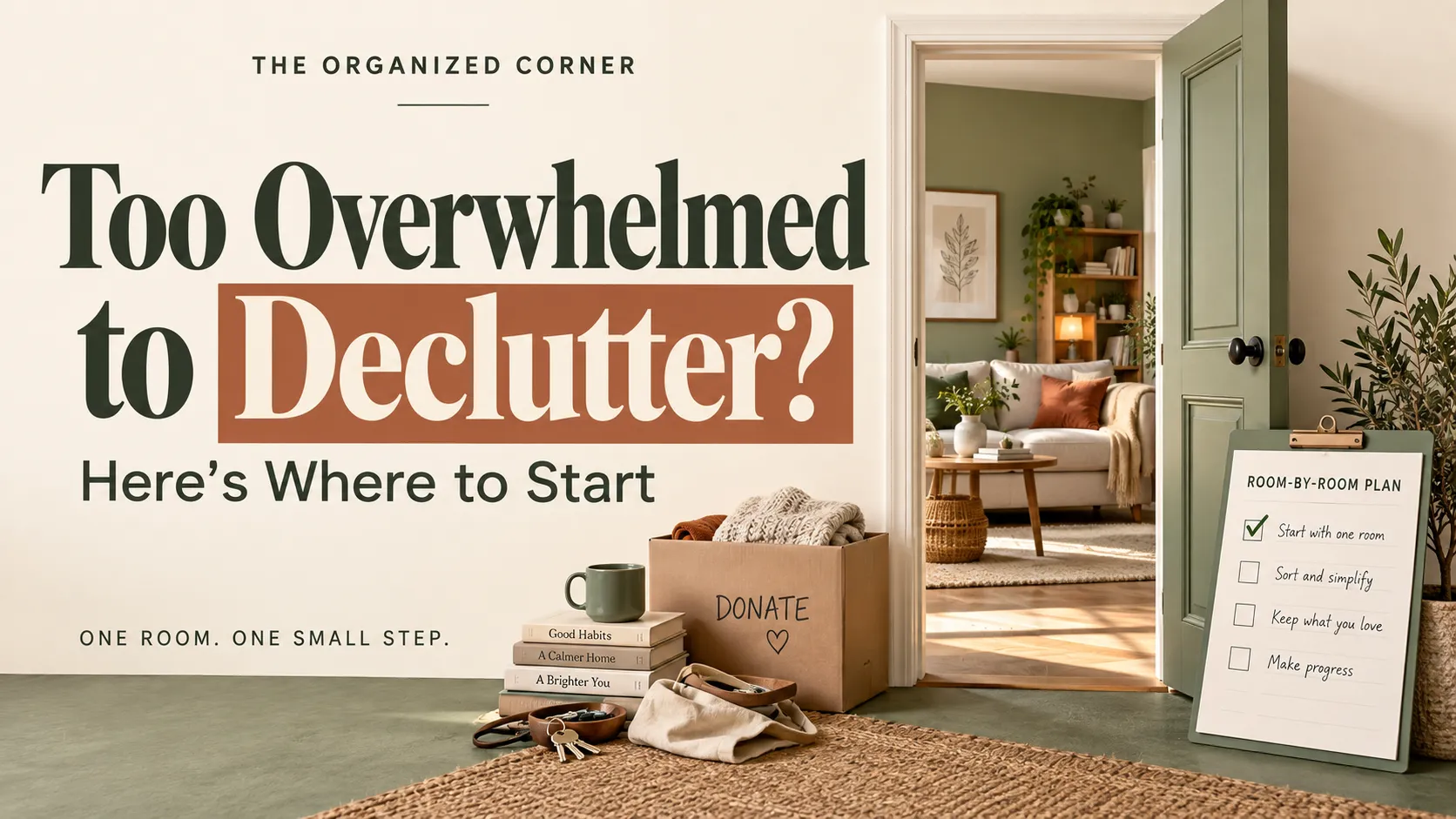 How to start decluttering when overwhelmed room by room