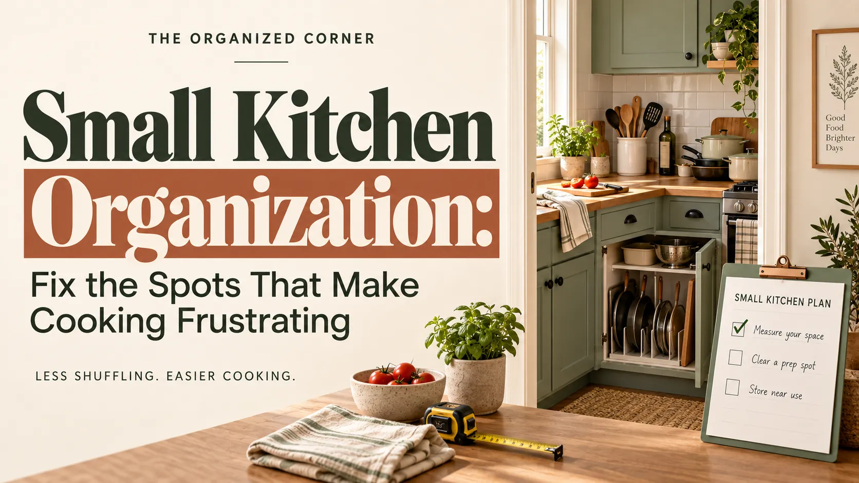 Small kitchen organization ideas for easier cooking and better storage