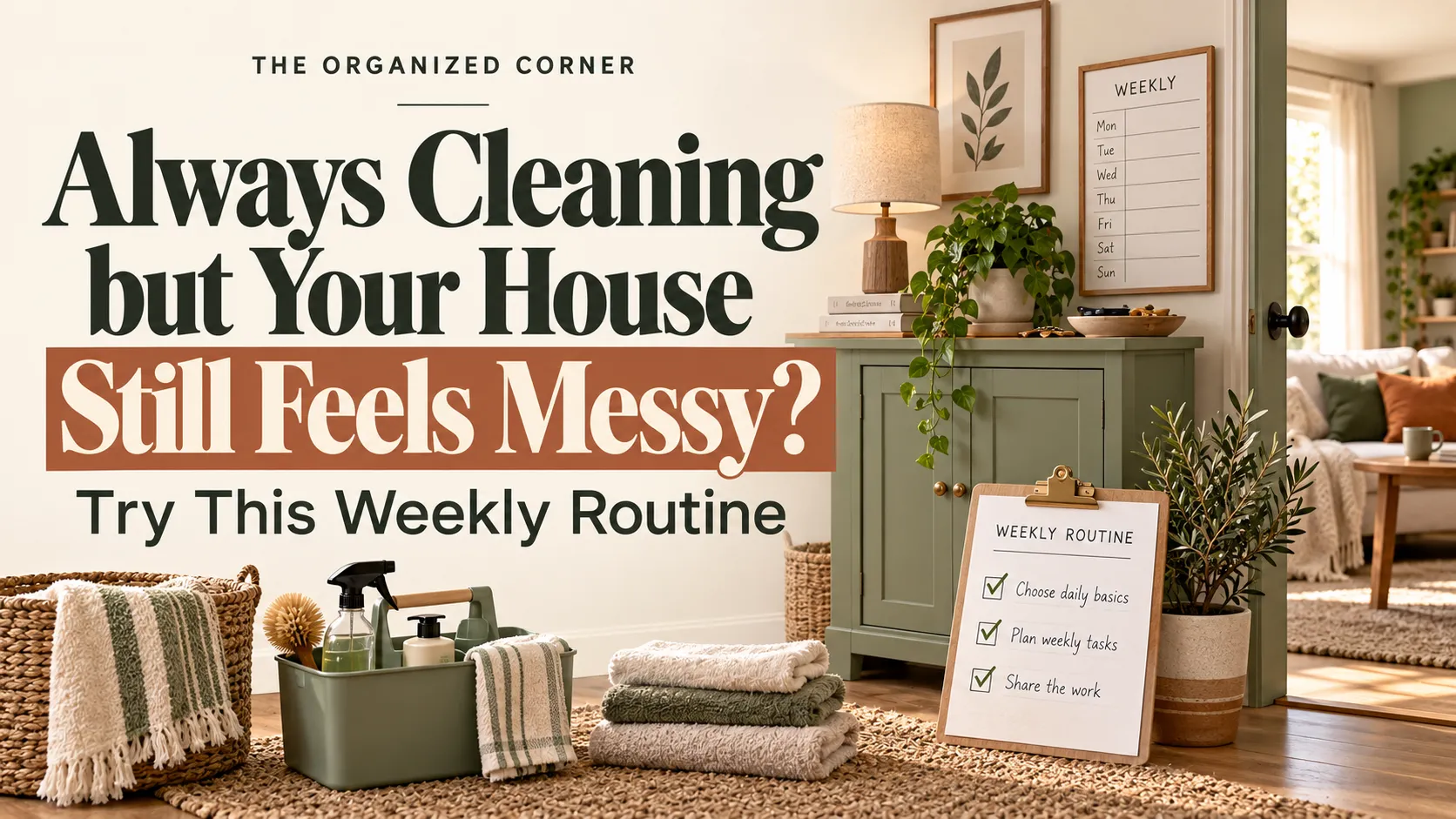 Weekly cleaning routine for a home that still feels messy