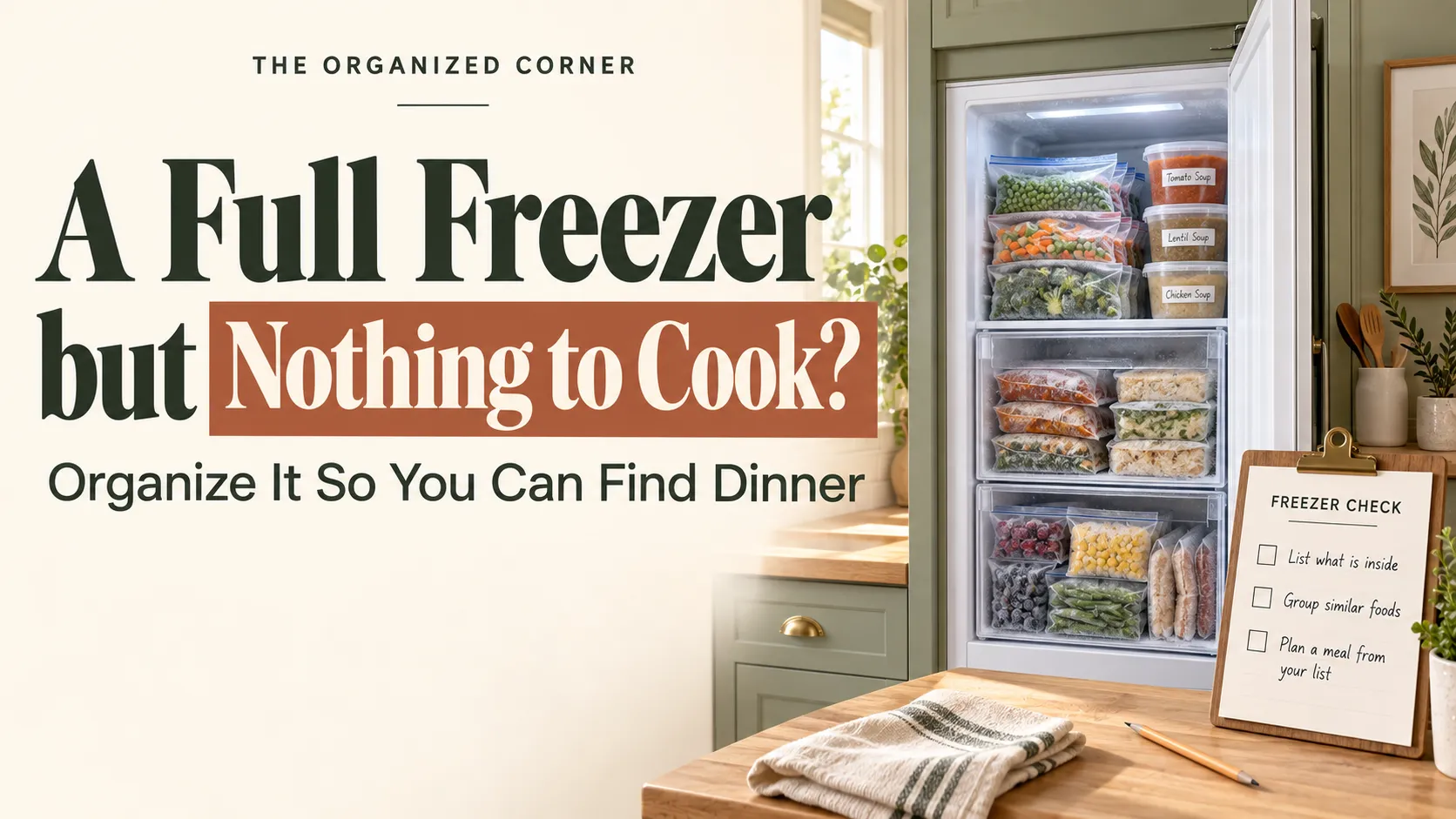 Freezer organization ideas for making frozen food easier to find