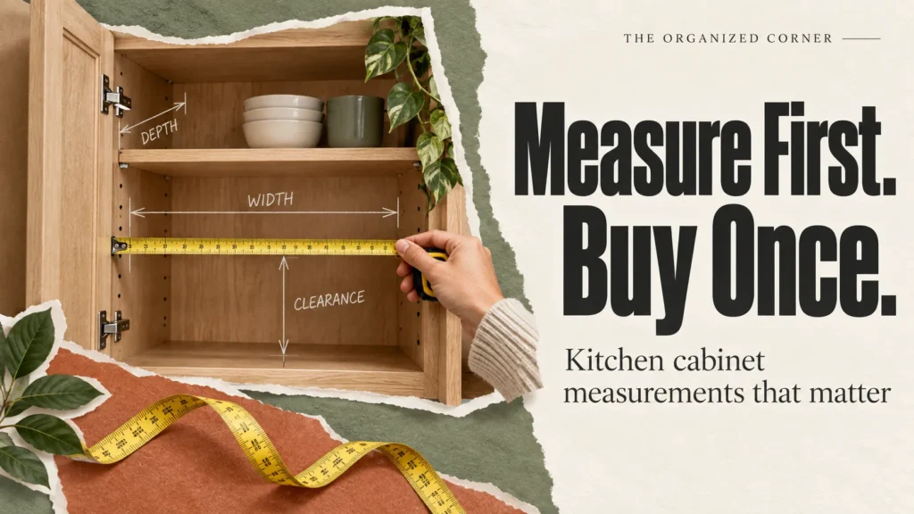 How to measure kitchen cabinets for storage organizers
