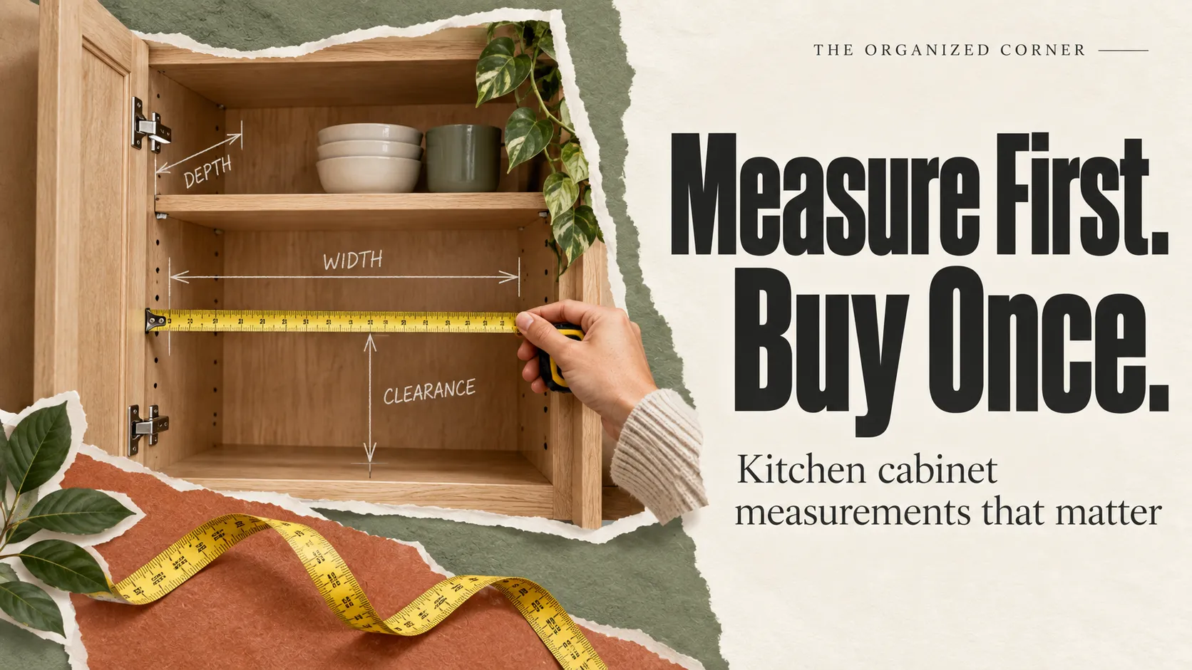 How to measure kitchen cabinets for storage organizers