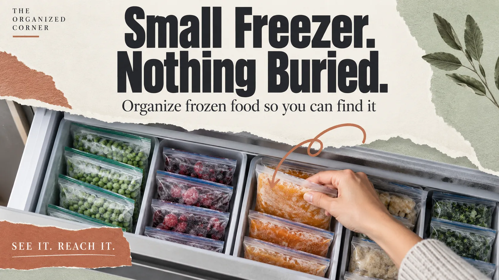 How to organize a small freezer so frozen food stays visible
